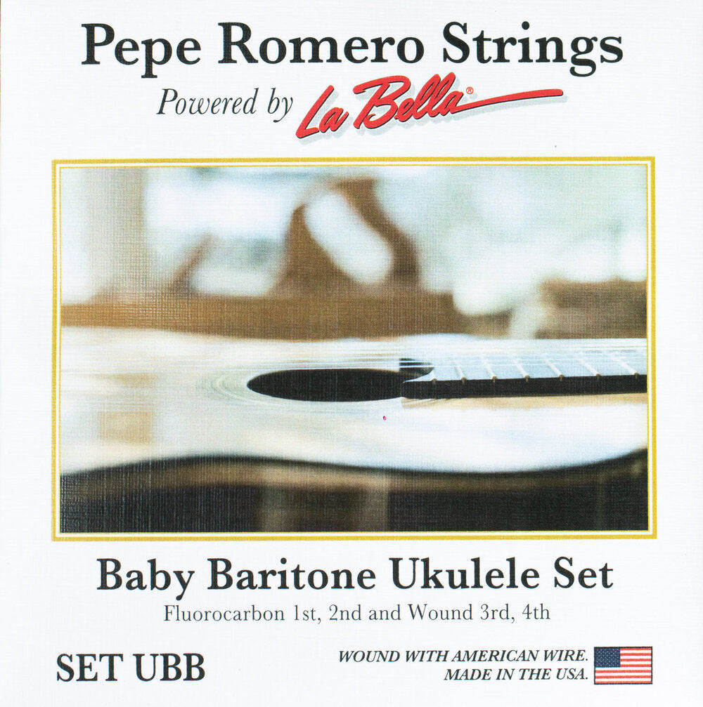 Pepe Romero, Pepe Romero Strings UBB Baby Baritone Ukulele (DGBE) String Set for Tenor Ukulele