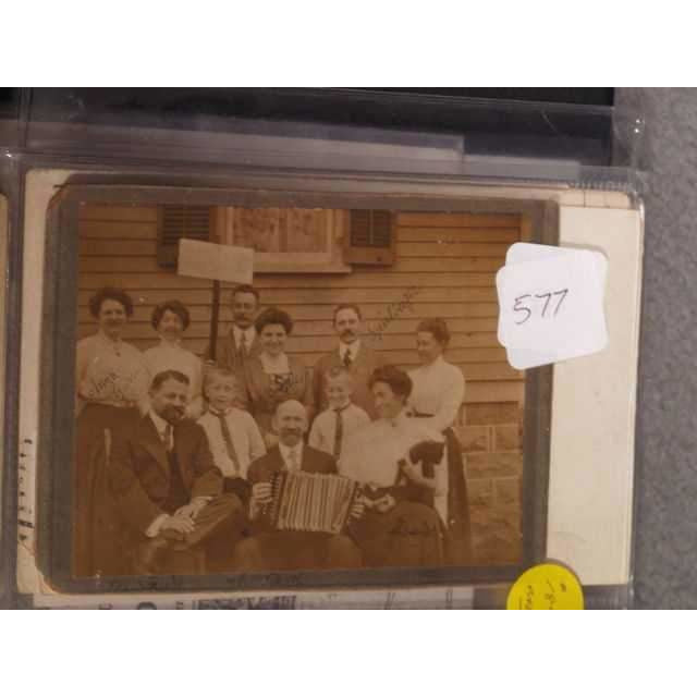 Other, Photo: Group Outside House with Button Accordion